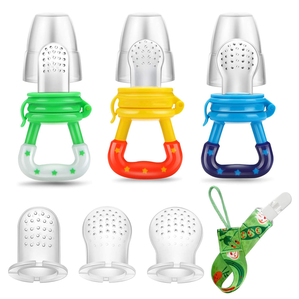 PandaEar Fresh Fruit Feeder Pacifier outer view, compact for on-the-go use.
