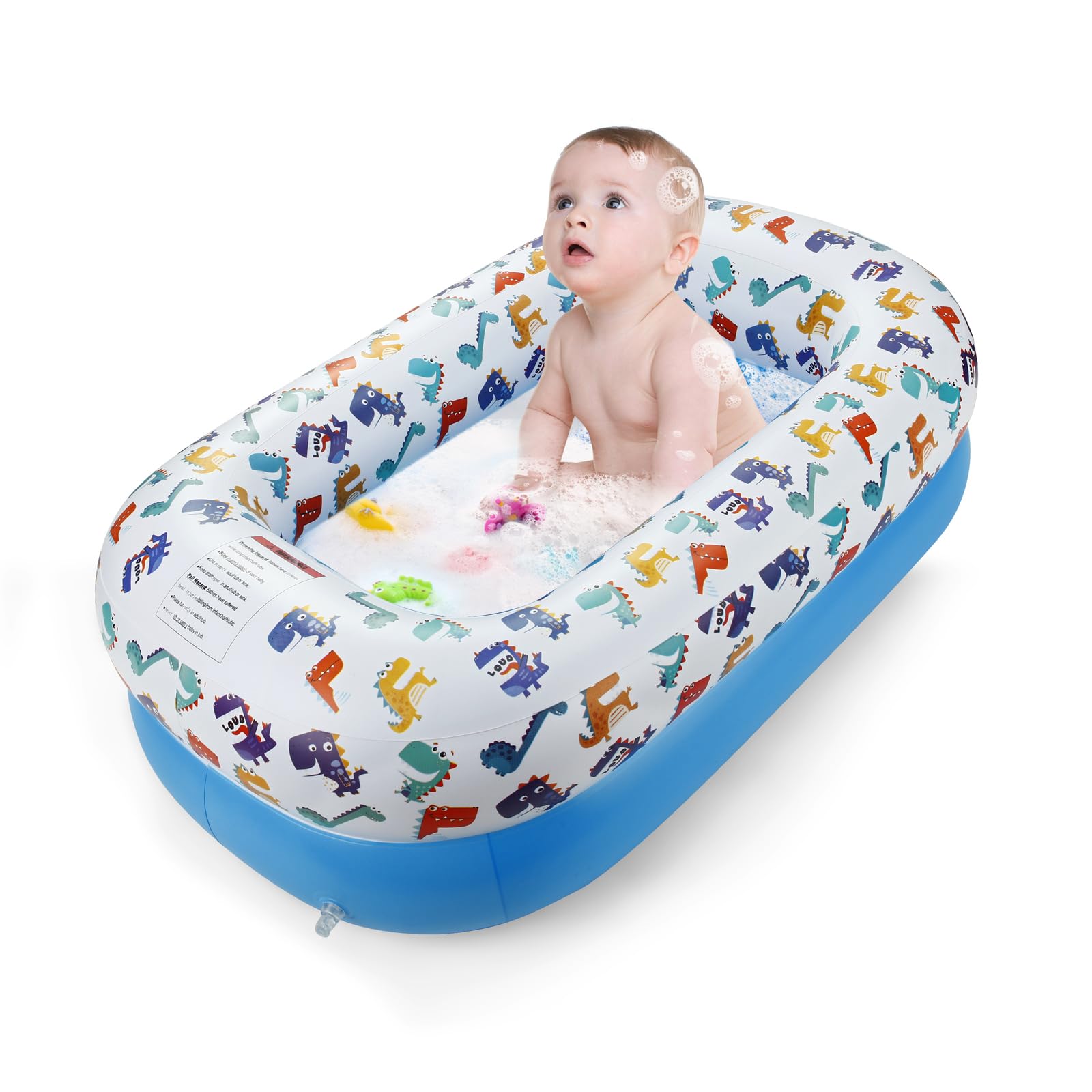 PandaEar inflatable dinosaur baby bathtub safe-materials-pvc emphasizes durable safety