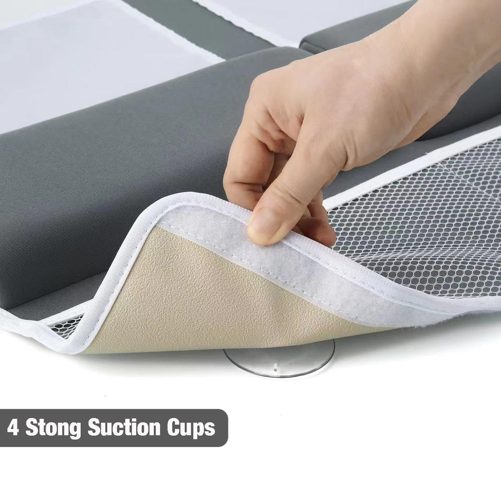 PandaEar non-slip backing and textured surface for stable tub placement.