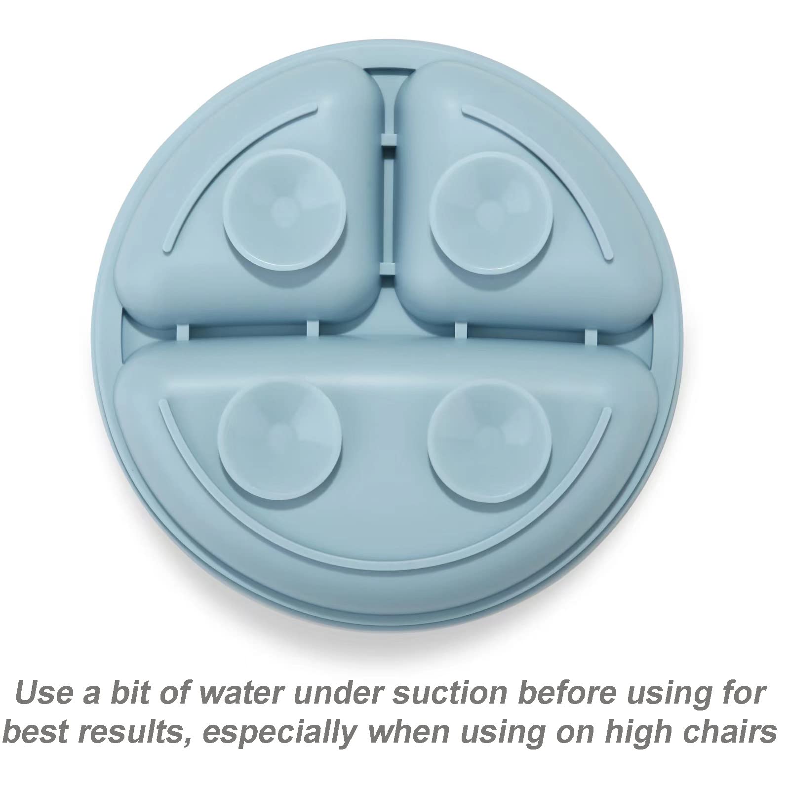 PandaEar non-slip suction base helps prevent plate skidding during meals.
