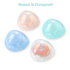 PandaEar pacifier case attached to stroller shows secure, hygienic storage during walks.