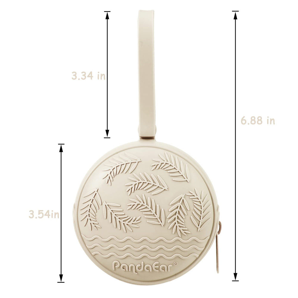 PandaEar pacifier holder compact pouch interior demonstrates versatile storage for small items.