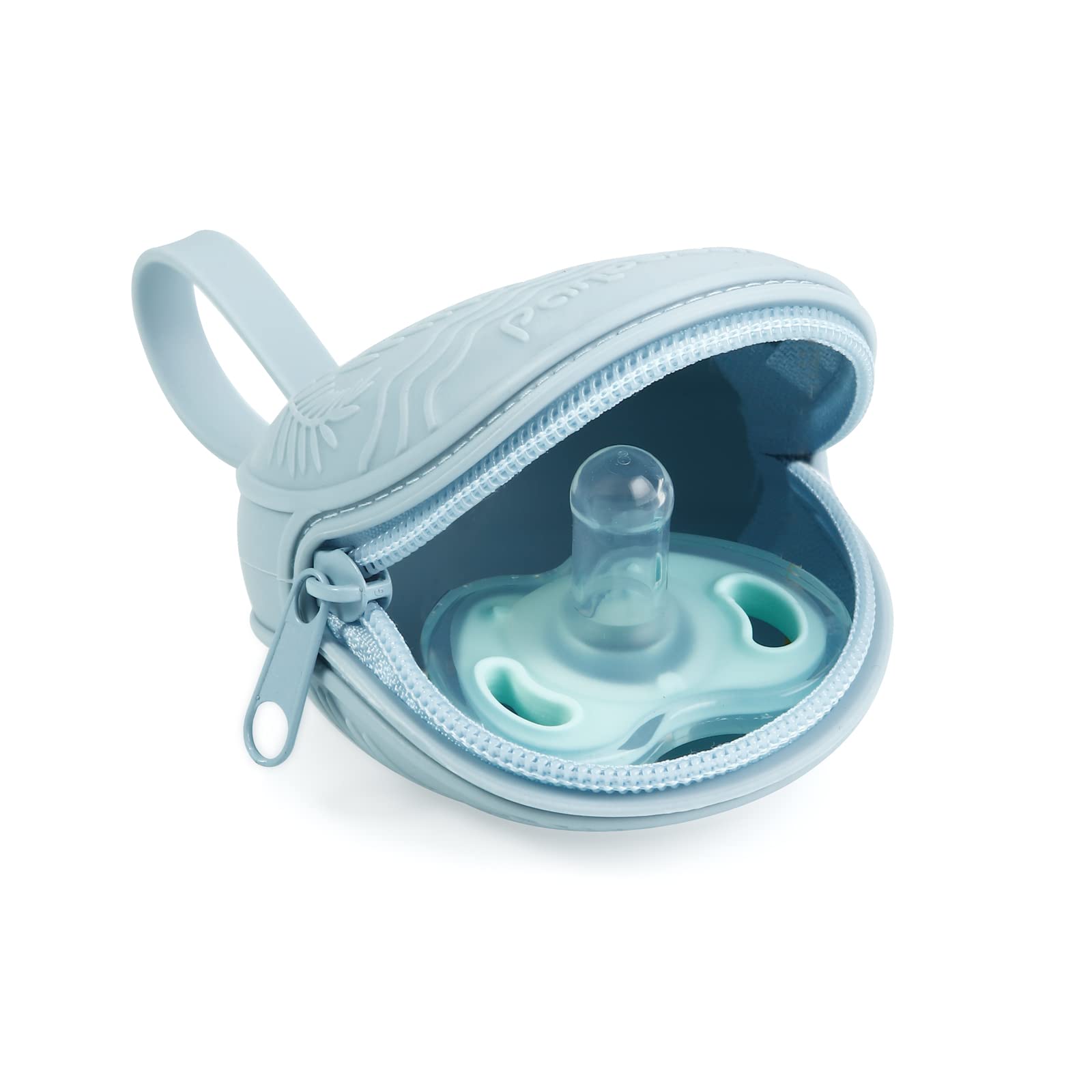 PandaEar pacifier holder dishwasher-safe silicone detail highlights easy cleaning.