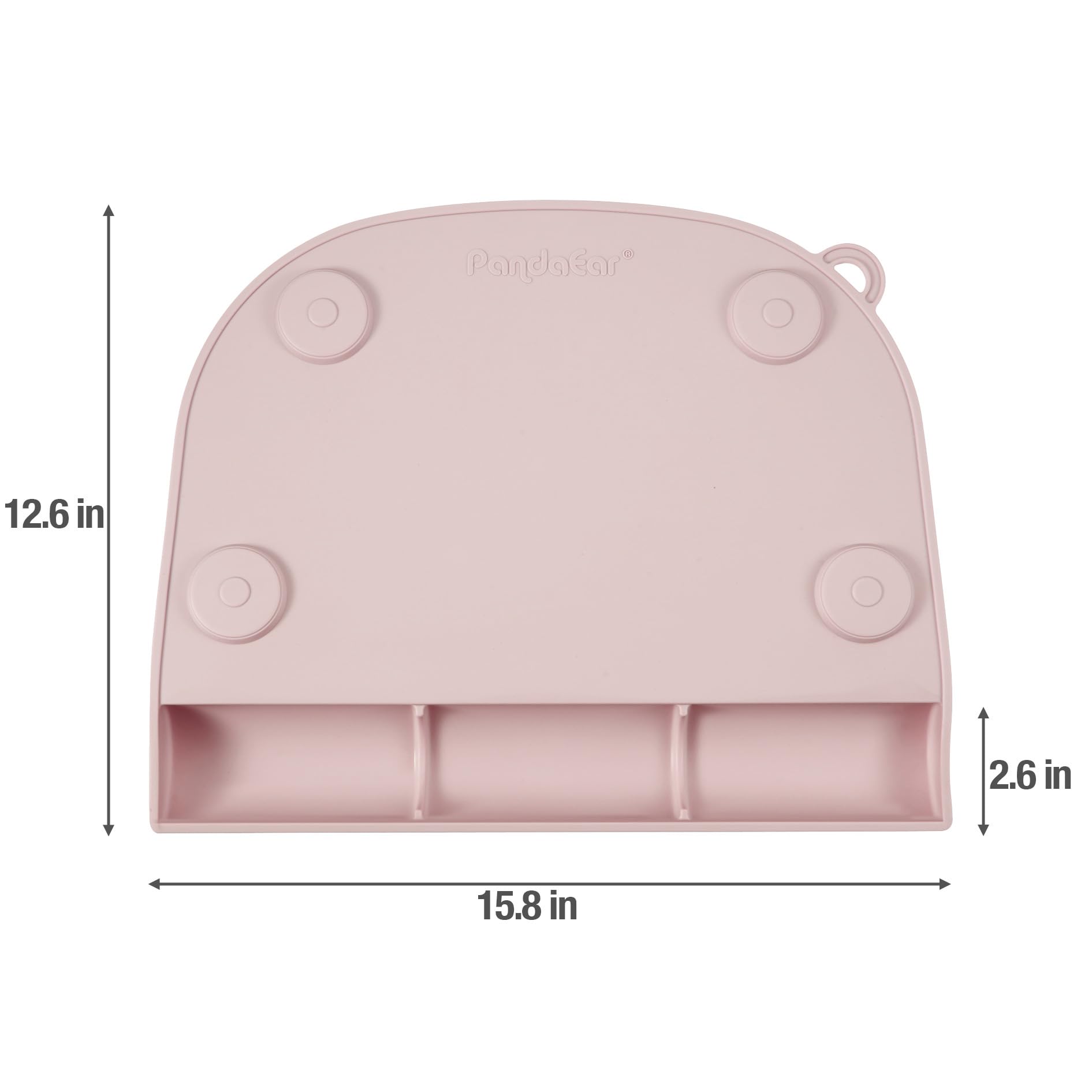 PandaEar placemat with soft silicone texture is gentle and easy to clean