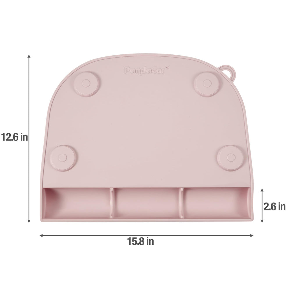 PandaEar placemat with soft silicone texture is gentle and easy to clean