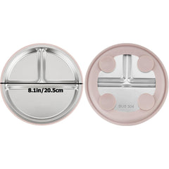 PandaEar stainless-steel plate surface is durable and easy to clean.