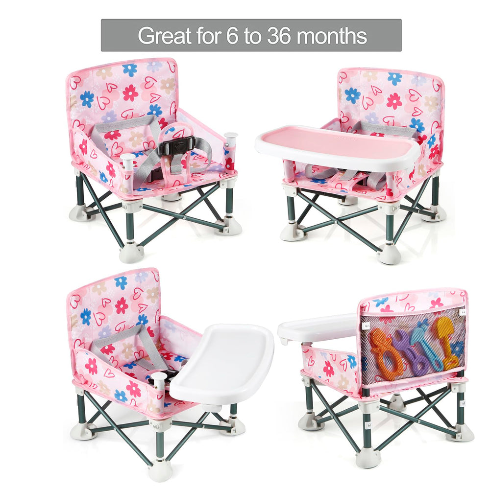 PandaEar portable baby seat tray with cup holder for snack time