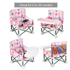 PandaEar portable baby seat tray with cup holder for snack time