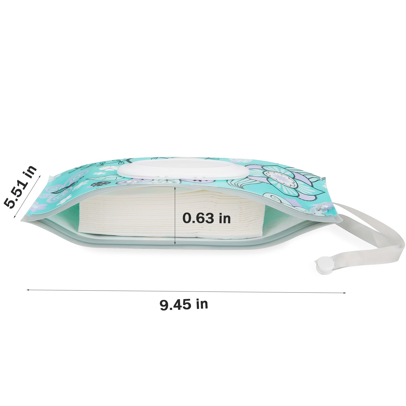PandaEar portable wipe holder with wrist-strap enables hands-free outings.