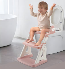 PandaEar potty seat with anti-slip steps ensures stable, secure use during training sessions.
