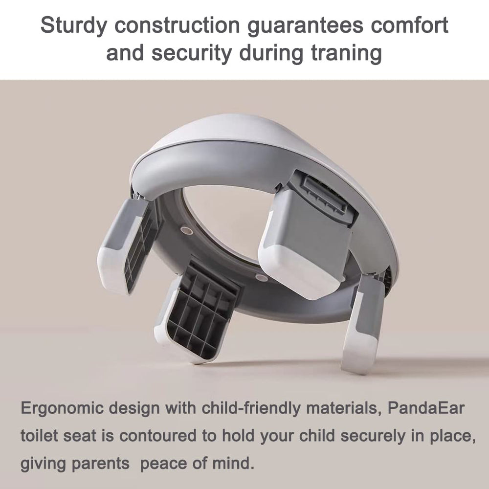 PandaEar storage bag with potty seat gray enhances mess-free travel and home use.