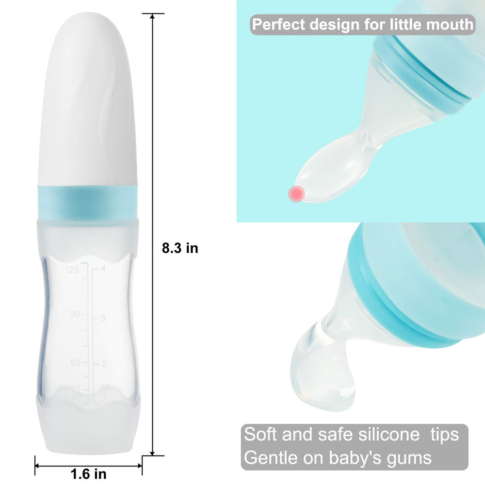 PandaEar feeder with protective cap and stand-up bottle design keeps tips clean and ready