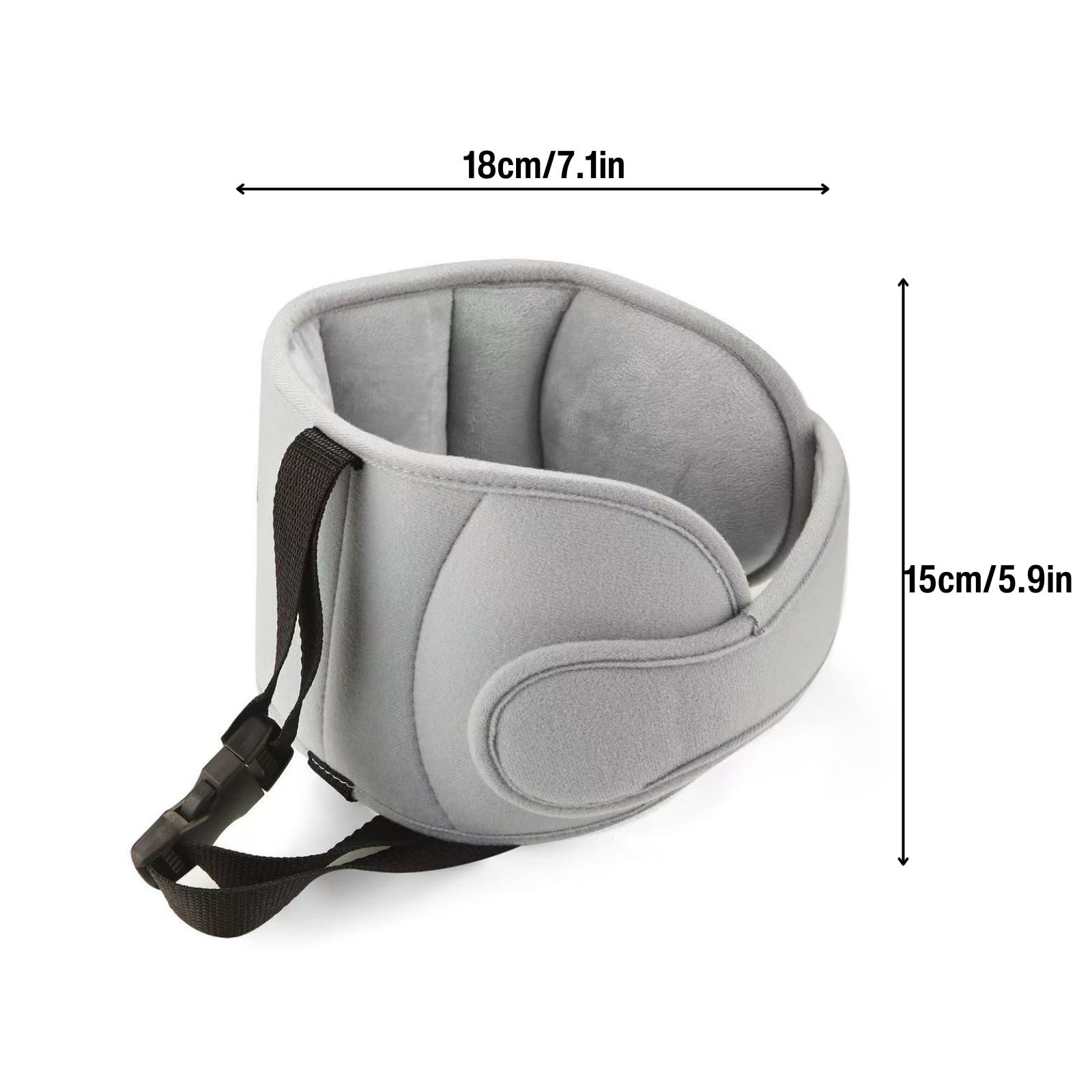 PandaEar secure buckle and Velcro strap maintain position during travel.