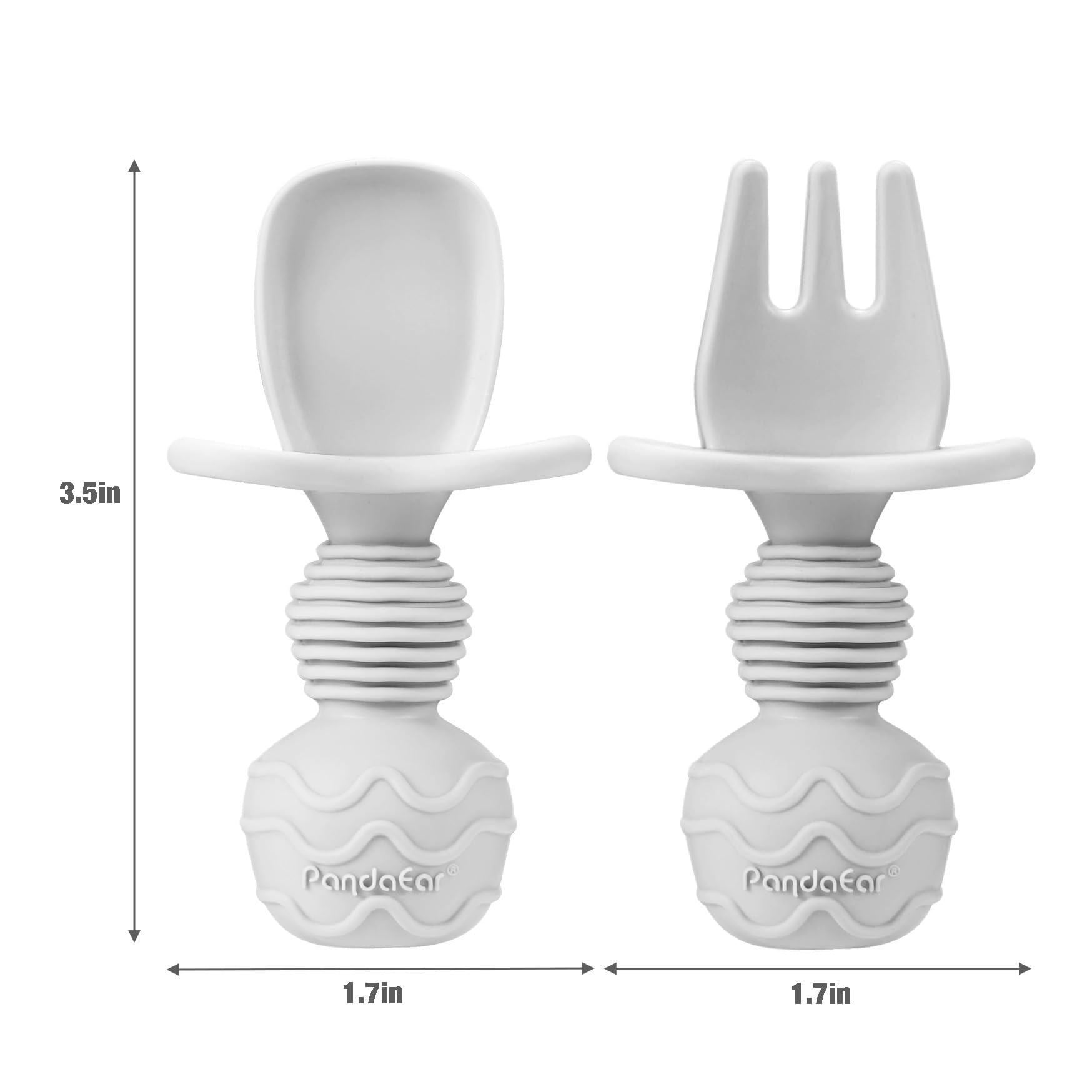 PandaEar self-feeding baby spoon 6-12 months demonstrates independent feeding practice