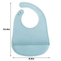 PandaEar silicone bib flesh color close-up of adjustable four-size closure
