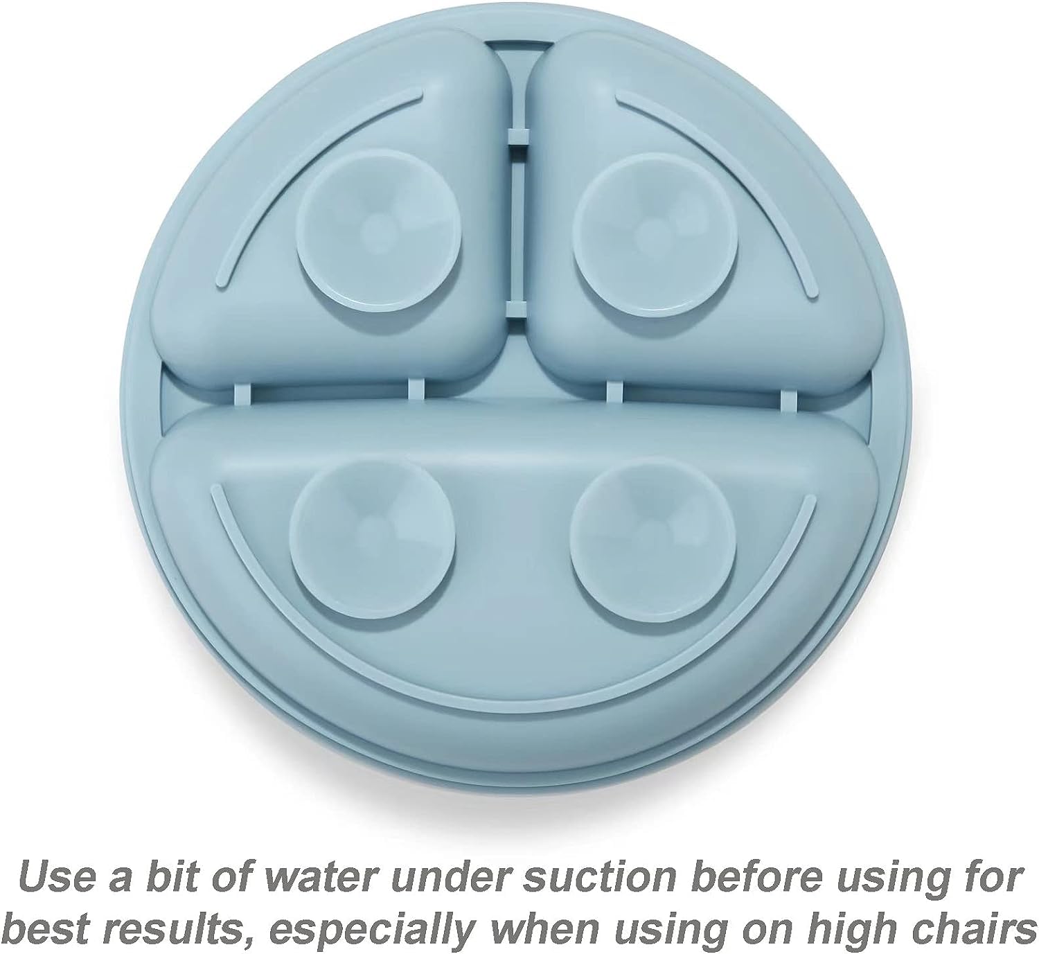 PandaEar silicone baby feeding set in blue highlights safe, comfortable design