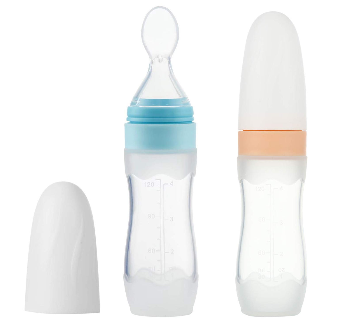 PandaEar silicone baby food dispensing spoon 2-pack for mess-free feeding on the go