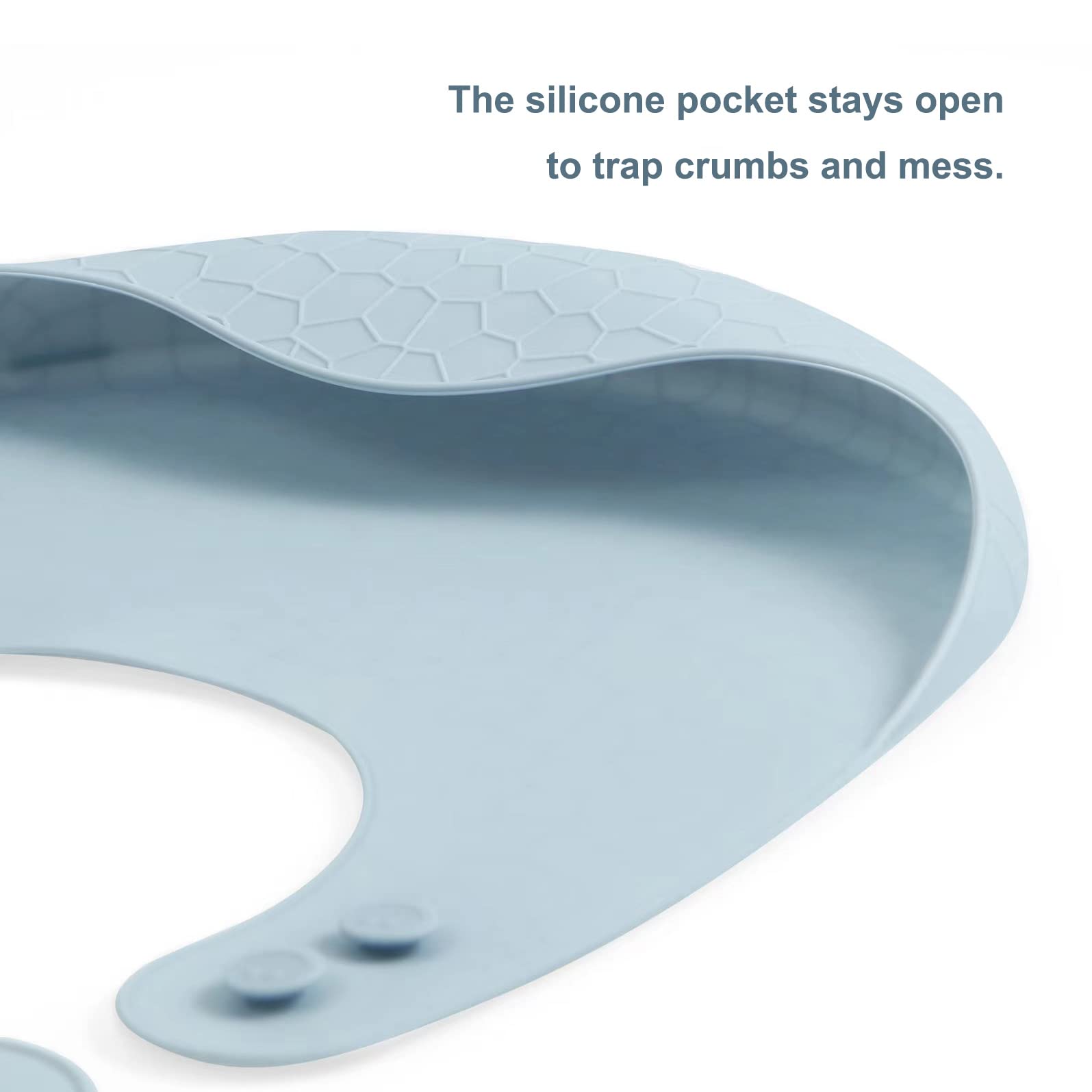 PandaEar soft silicone bibs stay gentle on skin during feeding.