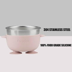 PandaEar silicone bib with food catcher keeps clothing clean.