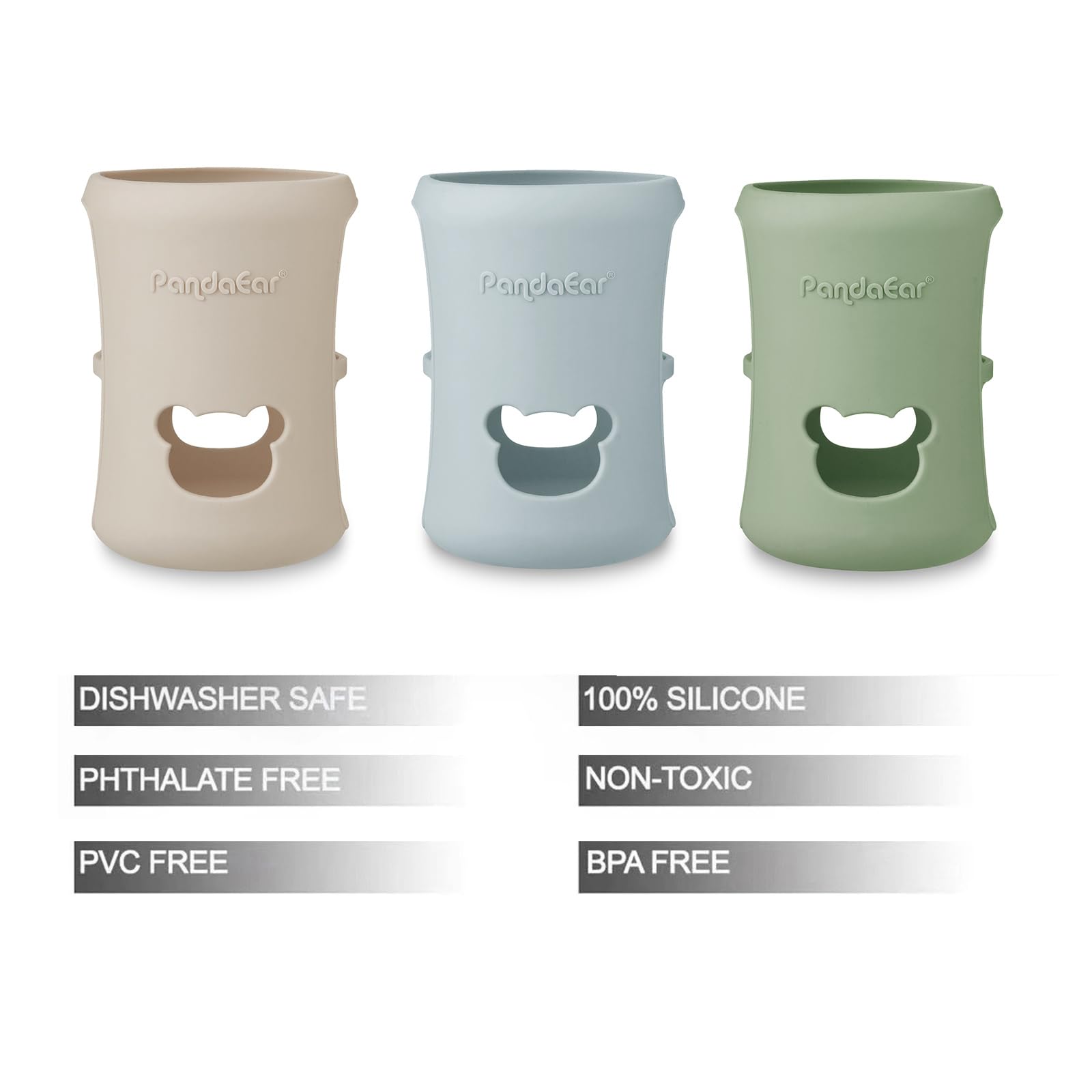 PandaEar silicone sleeves heat-insulation keeps milk temperature steady at mealtime.