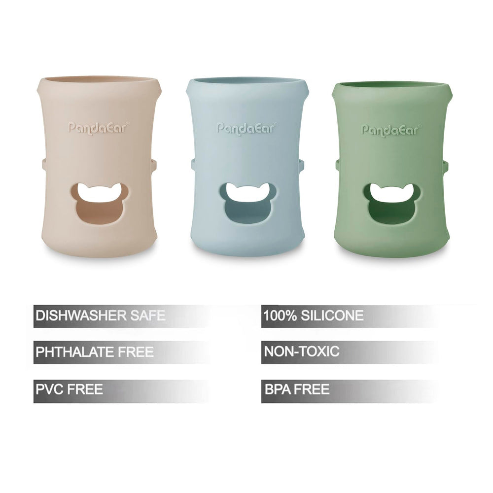 PandaEar silicone sleeves heat-insulation keeps milk temperature steady at mealtime.