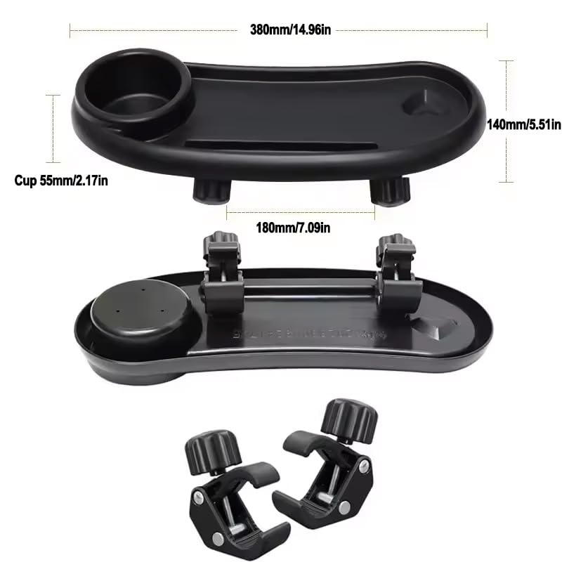 PandaEar snack tray with cup holder keeps drinks secure during walks.