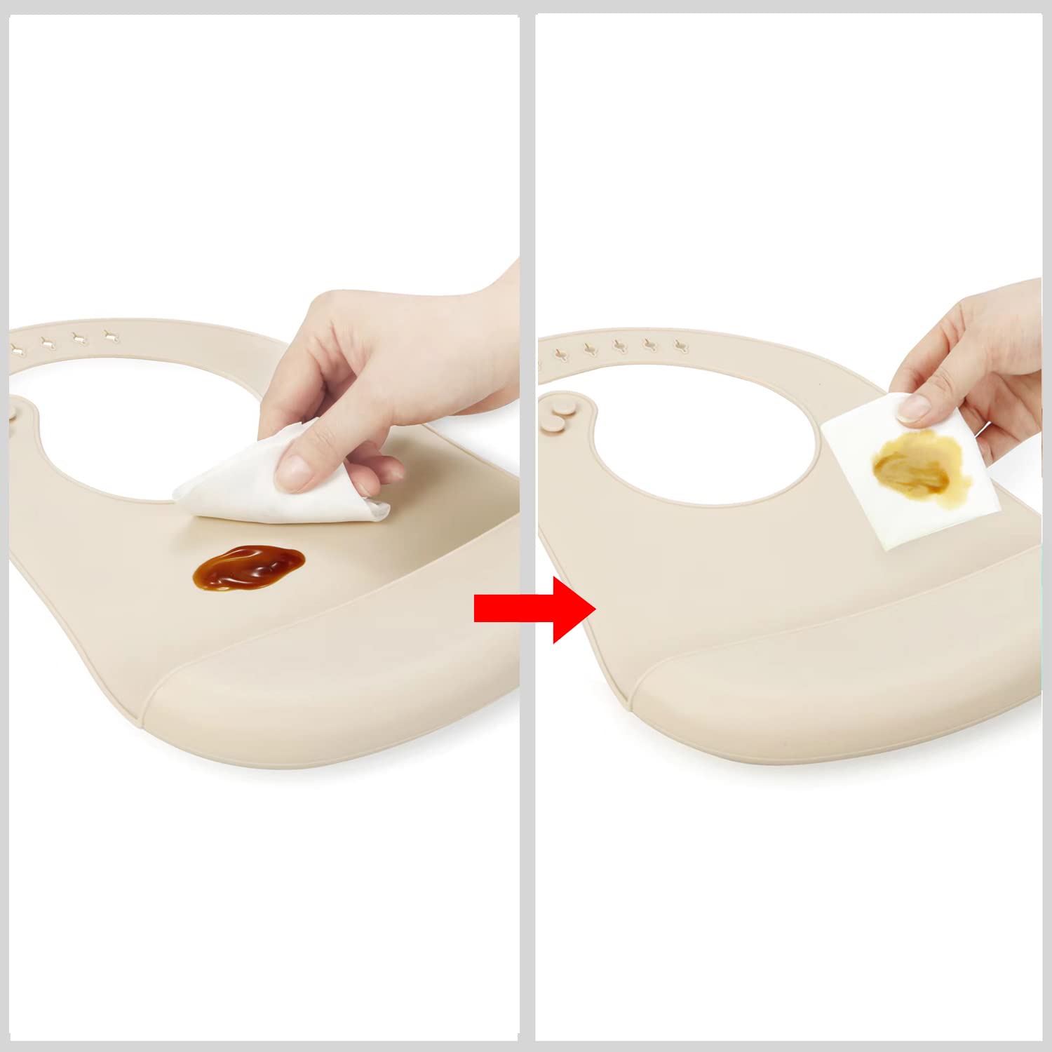 PandaEar soft silicone material emphasizes comfort and easy washing after meals