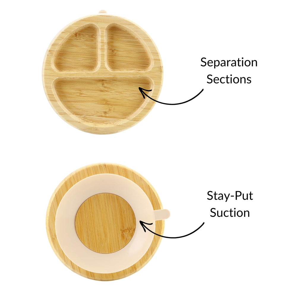 PandaEar suction base adheres to surfaces to prevent spills during self-feeding.