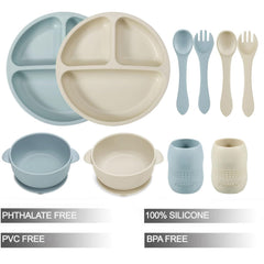 PandaEar suction bowl grips surfaces for stable feeding during mealtimes.