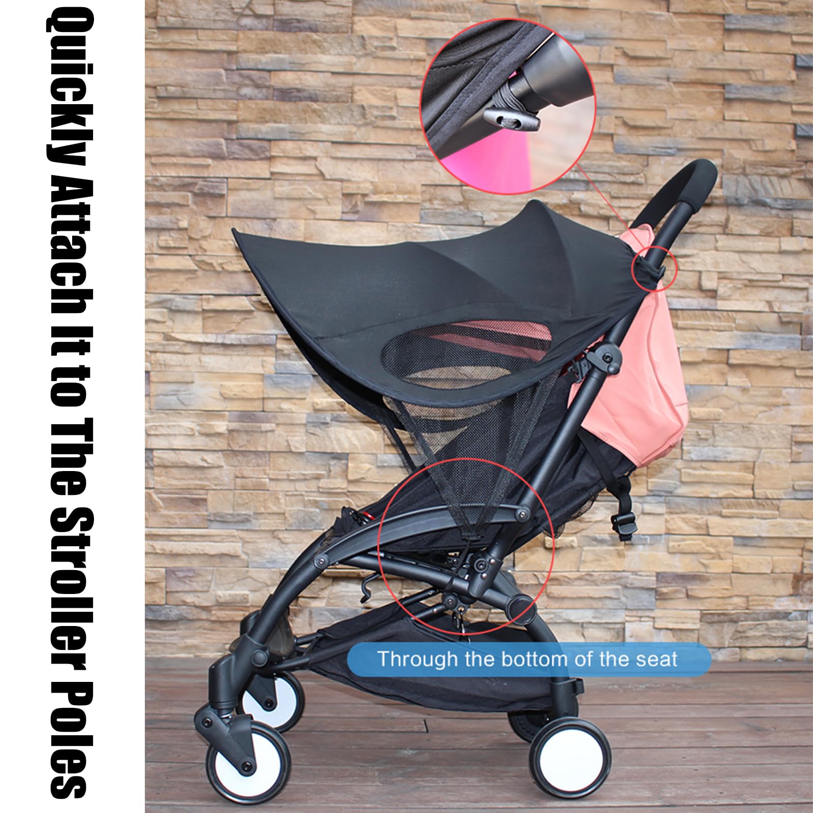 PandaEar sun shade suitable for sun, wind, and light rain