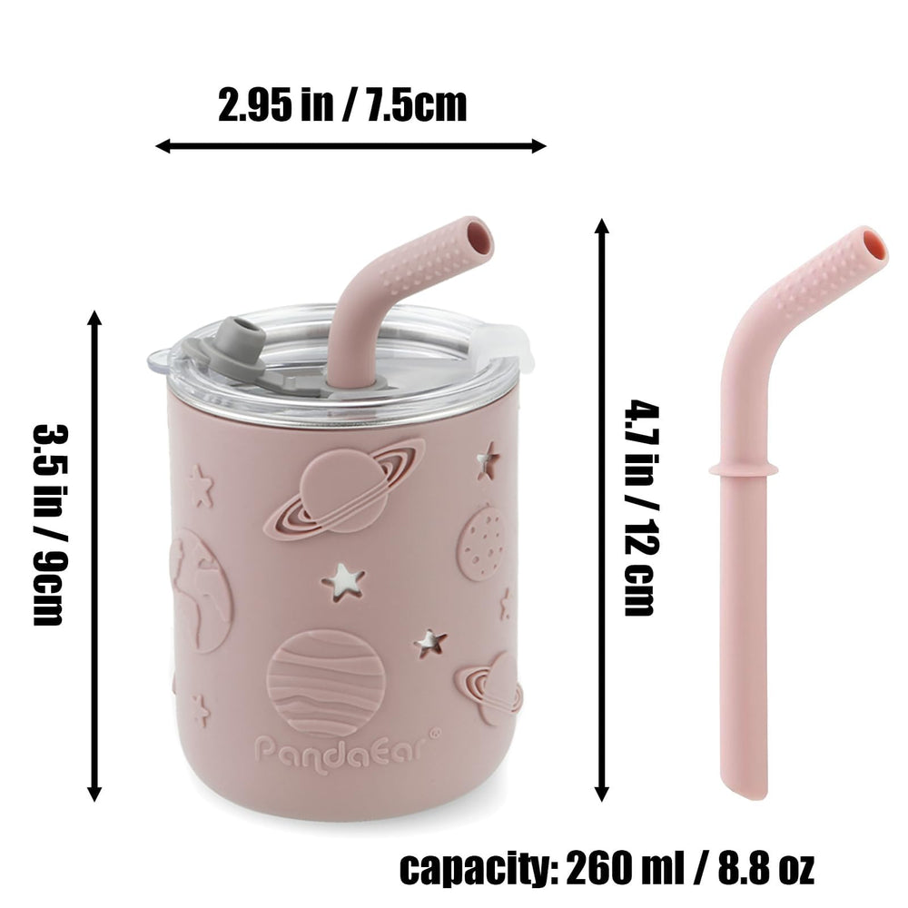 PandaEar teething-friendly straw promotes gentle chewing during drinks.