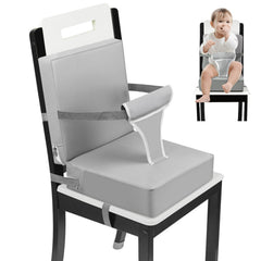 PandaEar toddler booster seat at dining table with backrest for comfortable meals.