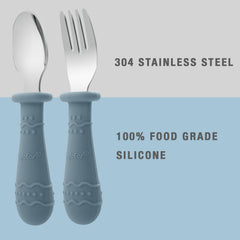 PandaEar forks with rounded edges promote safe, gentle meals