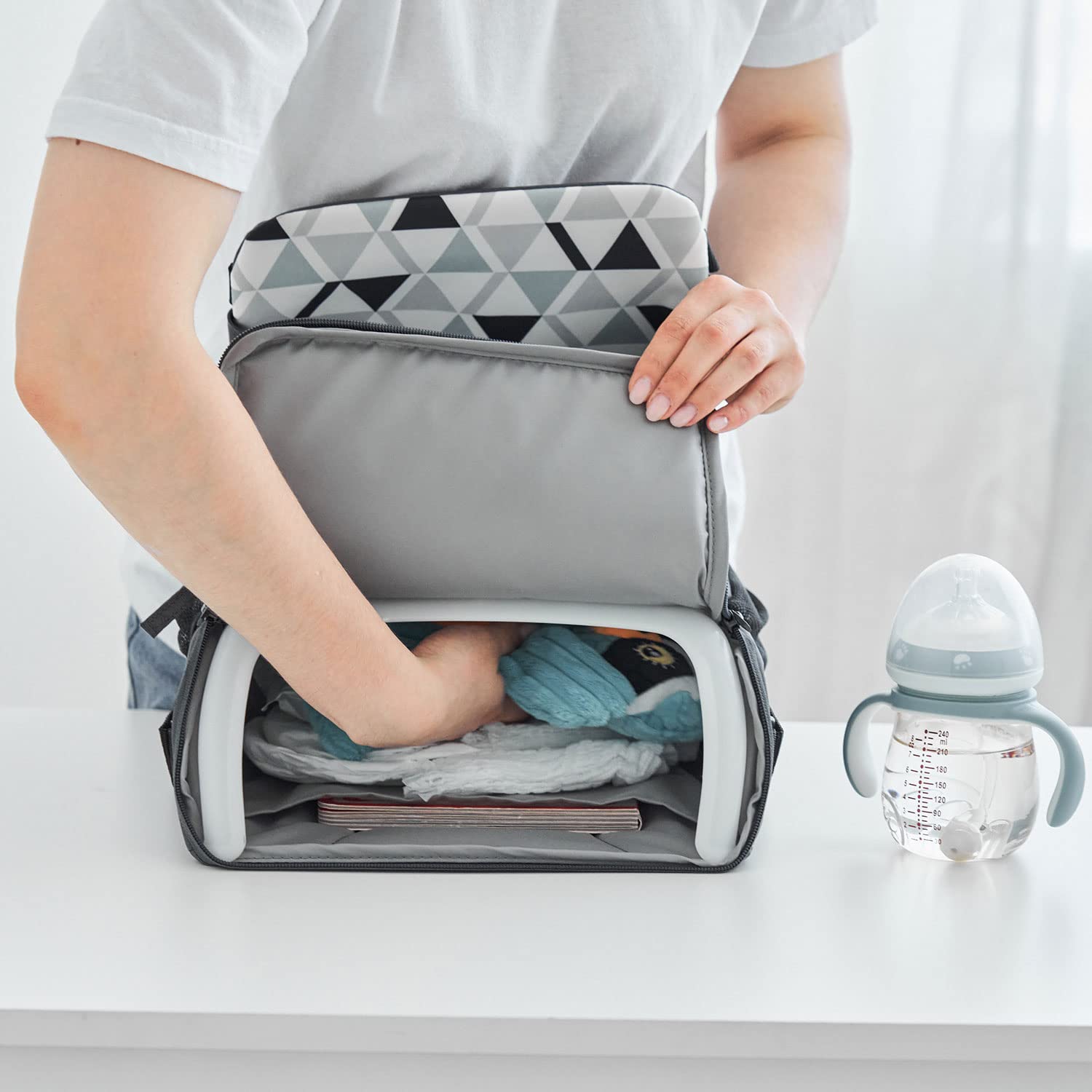 PandaEar Travel Booster Seat chair-attachment: securely attaches to most chairs for stable feeding.