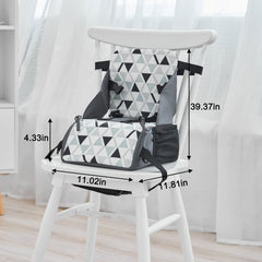 PandaEar Travel Booster Seat easy-clean: wipe-clean surface for busy families on the go.