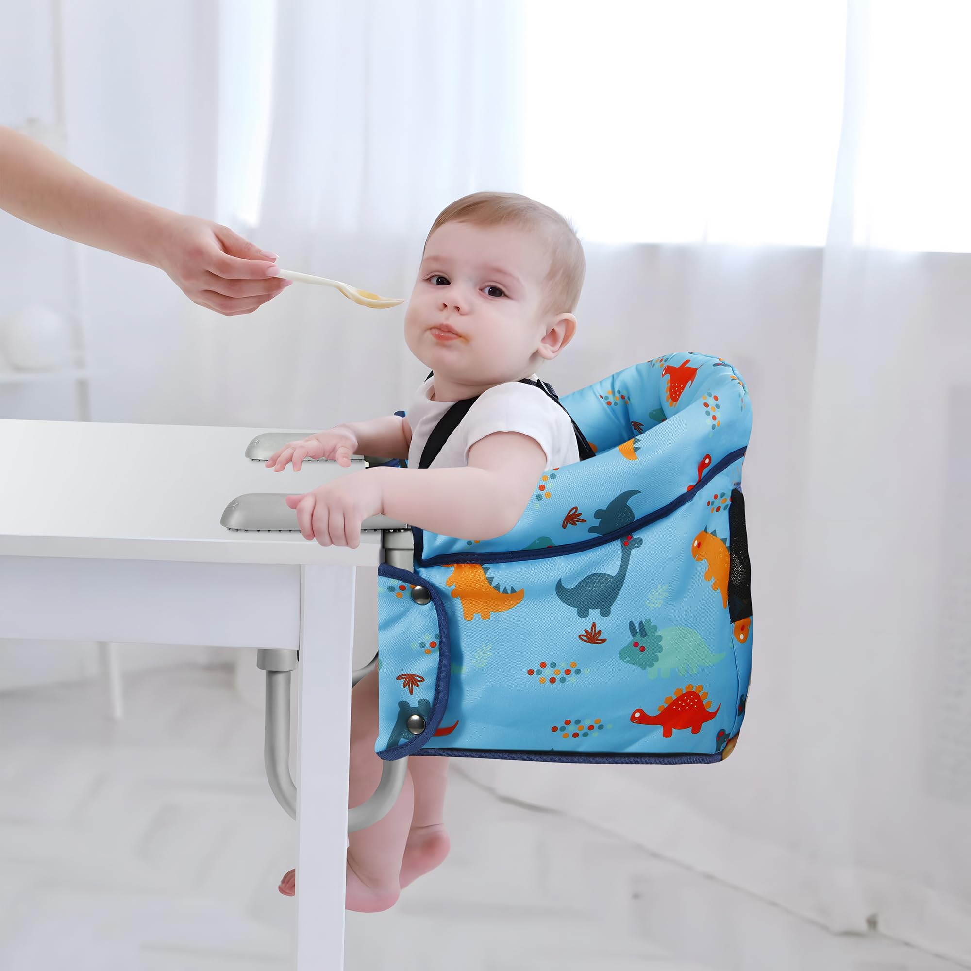 PandaEar travel-friendly high chair ready for restaurants and trips