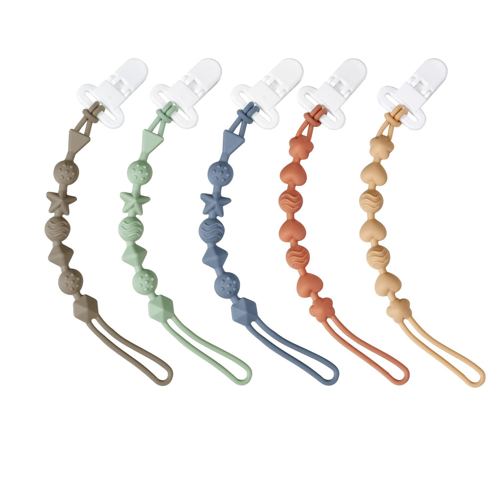 PandaEar universal-fit pacifier clip works with most pacifiers up to 18 months.