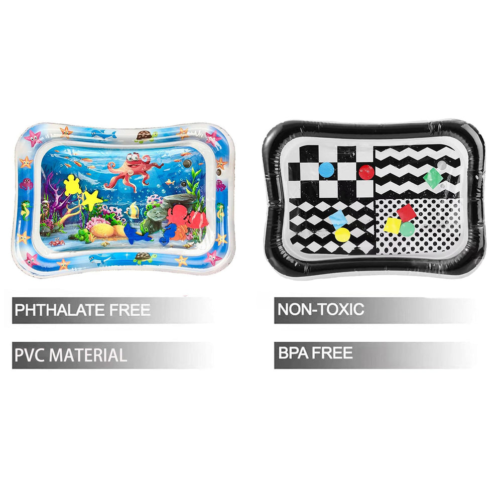 PandaEar water mat patterns highlight colorful visuals for sensory baby play