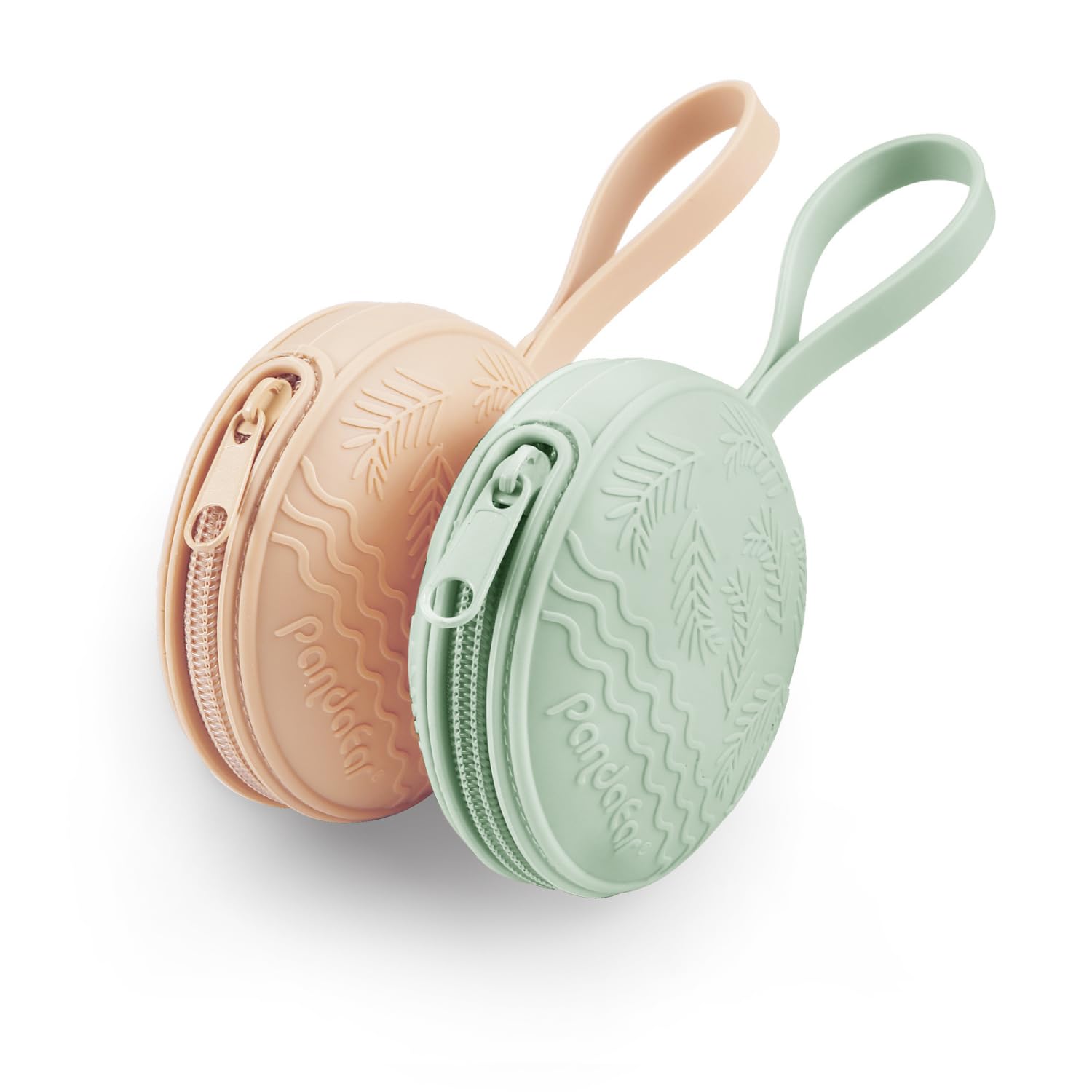 PandaEar pacifier holder strap attaches to stroller or bag for on-the-go convenience.
