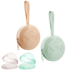 PandaEar silicone pacifier pouch keeps pacifiers clean and accessible on the go.