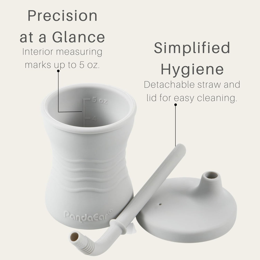 PandaEar sensory bumps closeup emphasizes tactile feedback for early cup learning