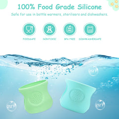 PANIMOSI silicone sleeve provides drop protection for the glass bottle.