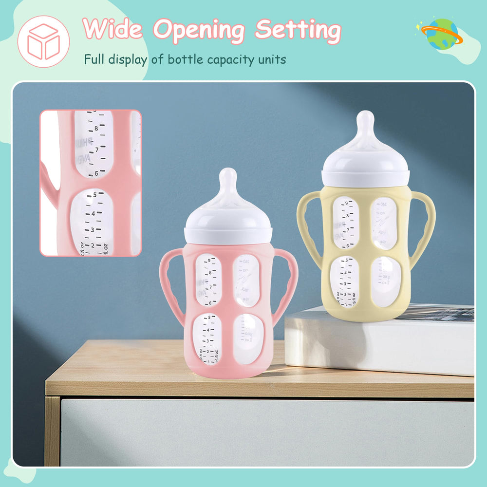 Wide side cutout on PANIMOSI sleeve shows bottle scale clearly.