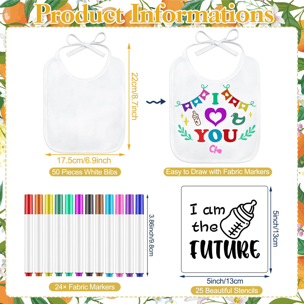 Panitay decorated bibs featuring personalized patterns