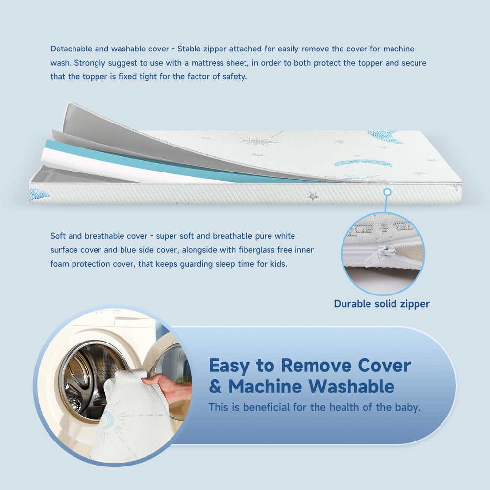 PanKers Pack and Play Mattress bottom non-slip keeps it in place