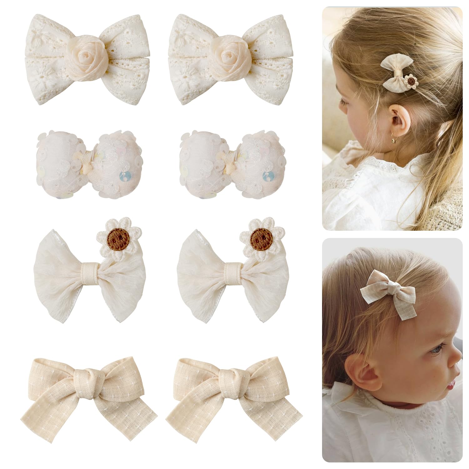 panpinmama baby hair clips 2inch bows keep toddler hair neatly in place