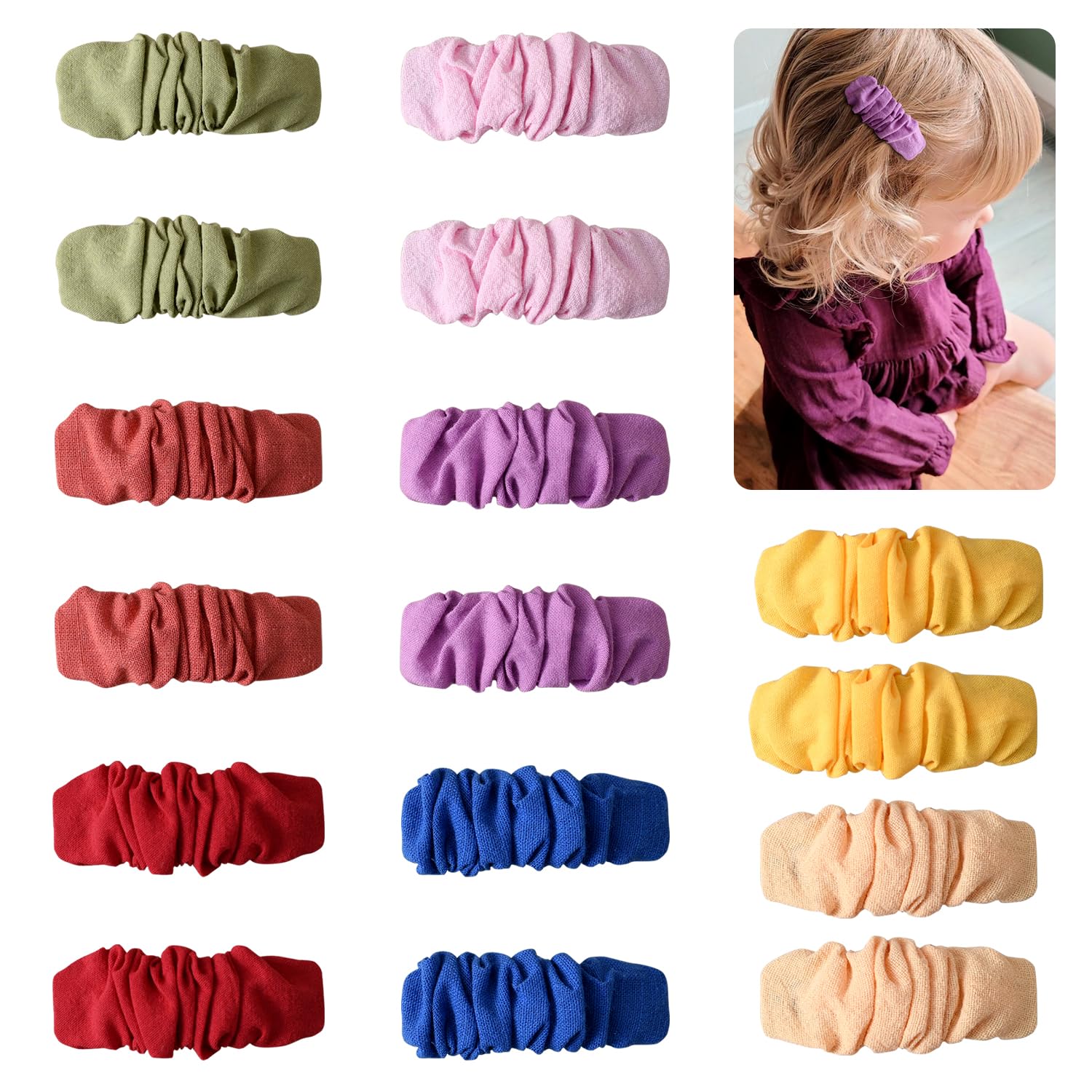 Panpinmama baby snap hair clips in colorful designs keep hair away from eyes during play.