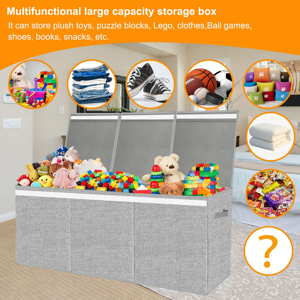 Pantryily nonwoven fabric and durable construction keep the box sturdy throughout busy playtime.
