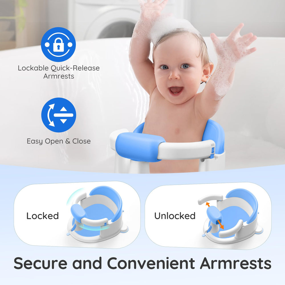 PANUSU Bath Seat armrests locked for secure seating