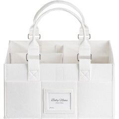 PaoveFor baby diaper caddy organizer in white large keeps nursery essentials organized.